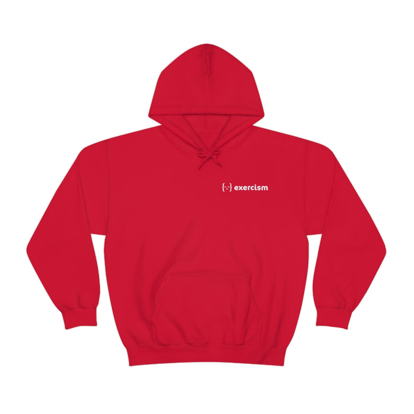 Unisex Hoodie - f( ) LOGO BACK/EXERCISM LOGO FRONT - Dark Mode