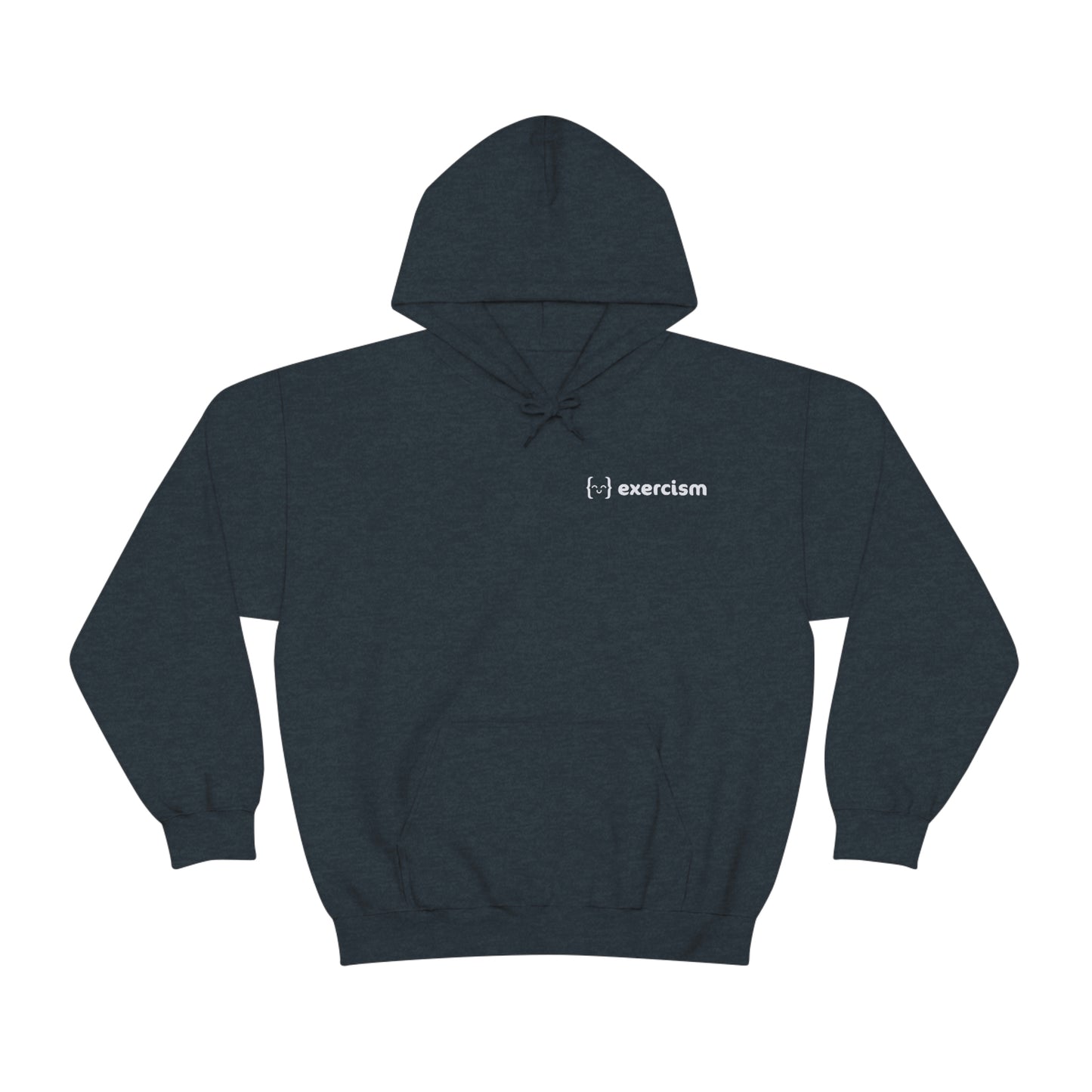 Unisex Hoodie - dysFunctional LOGO BACK/EXERCISM LOGO FRONT - Dark Mode