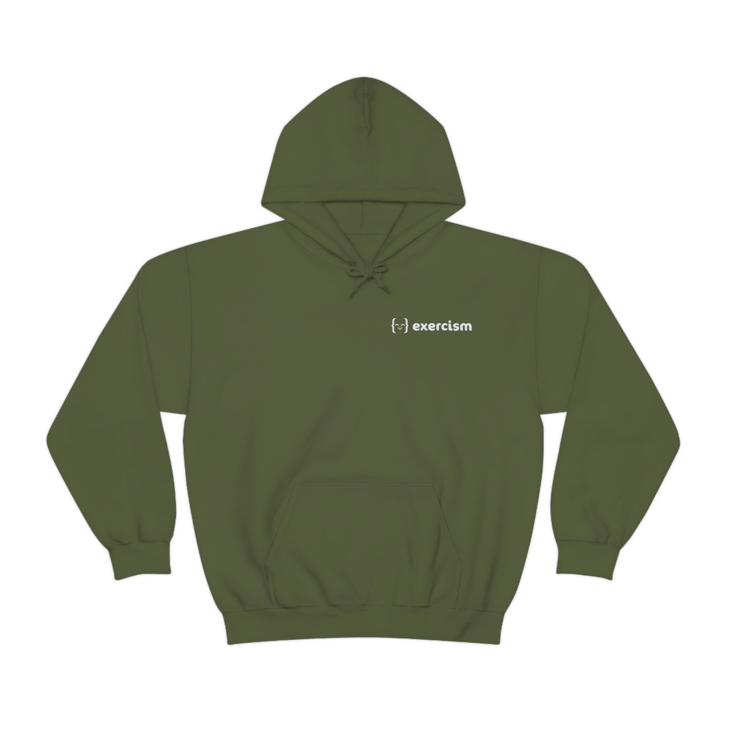 Unisex Hoodie - dysFunctional LOGO BACK/EXERCISM LOGO FRONT - Dark Mode