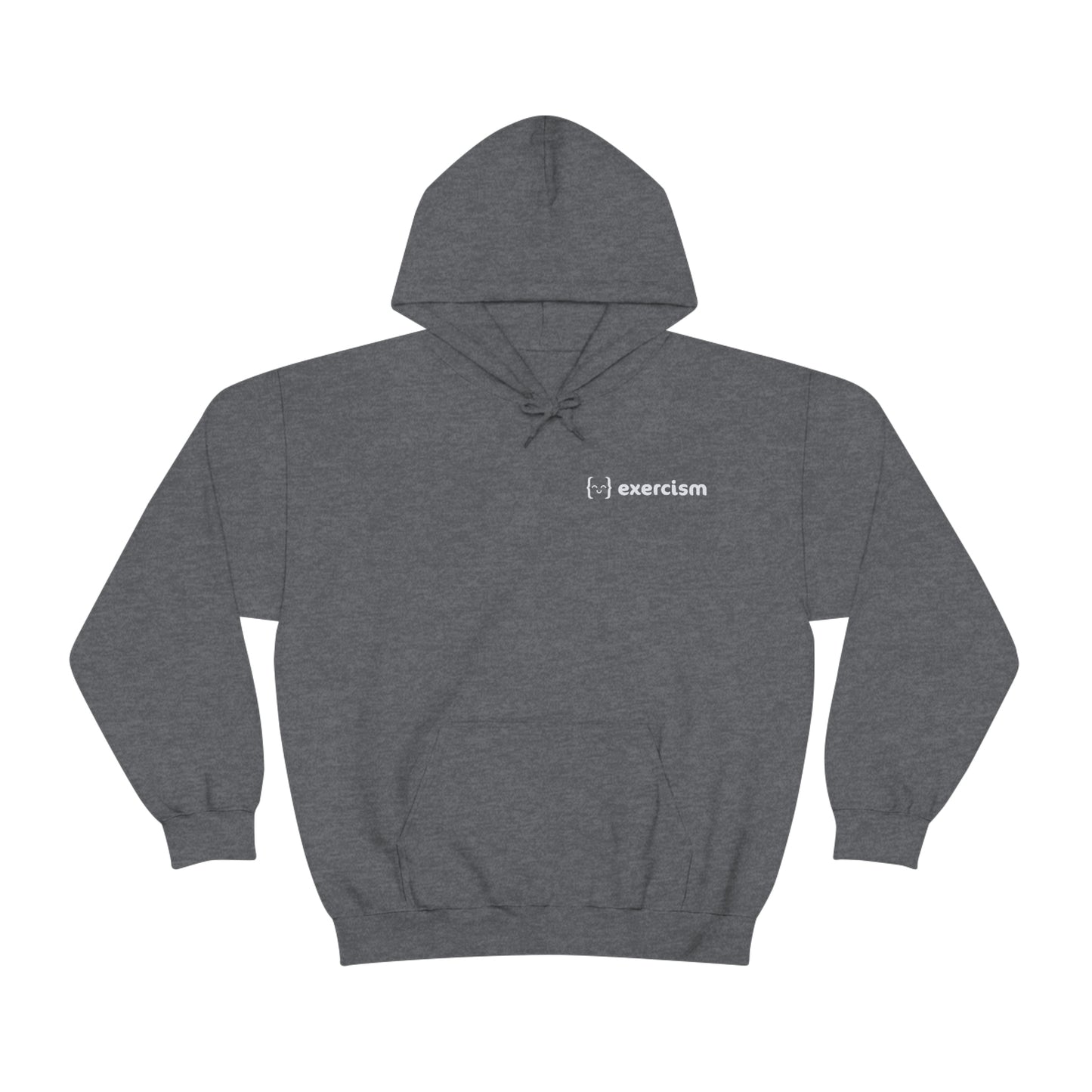 Unisex Hoodie - dysFunctional LOGO BACK/EXERCISM LOGO FRONT - Dark Mode