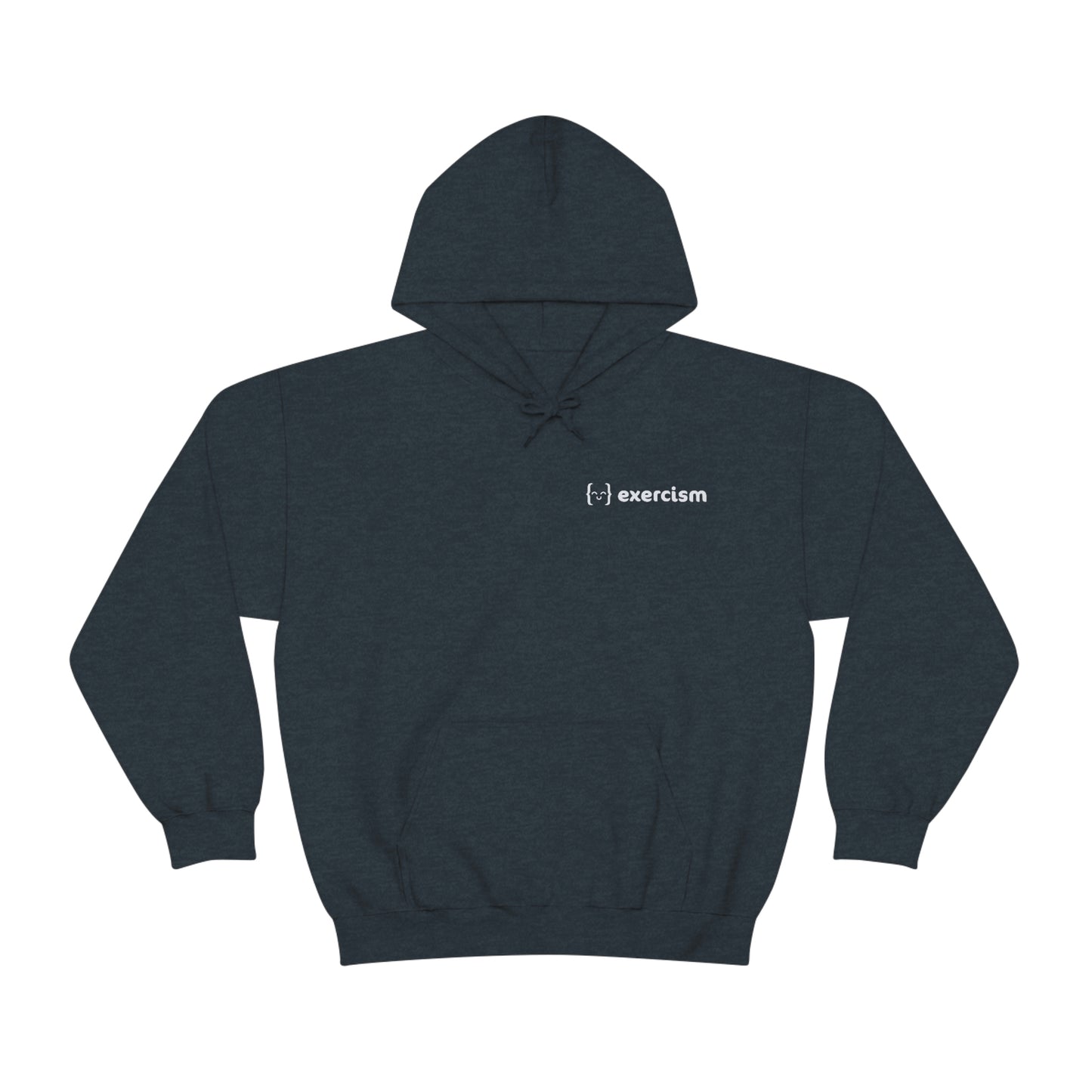 Unisex Hoodie - f( ) LOGO BACK/EXERCISM LOGO FRONT - Dark Mode