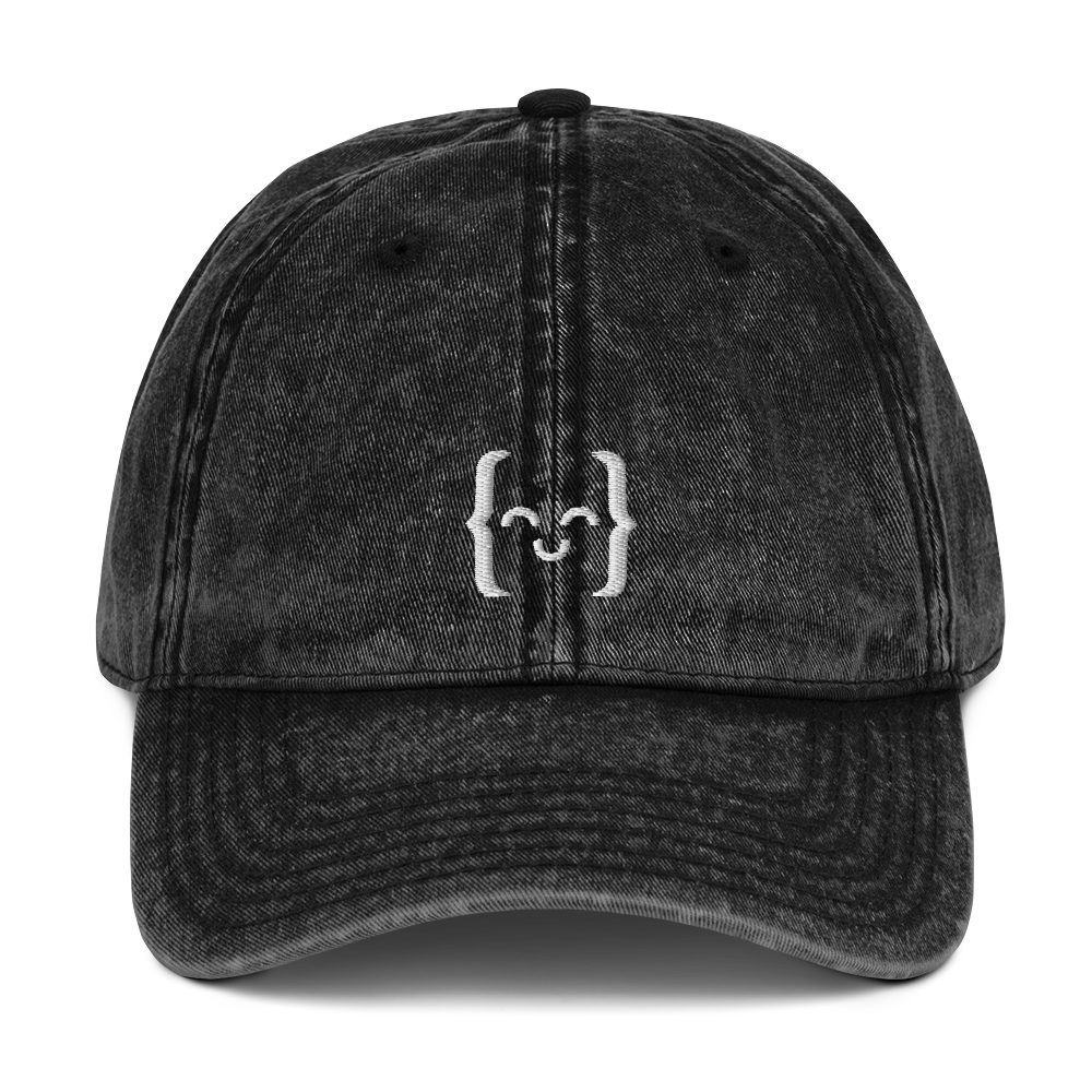 Vintage Cotton Twill Cap - Glyph [Dark Mode]