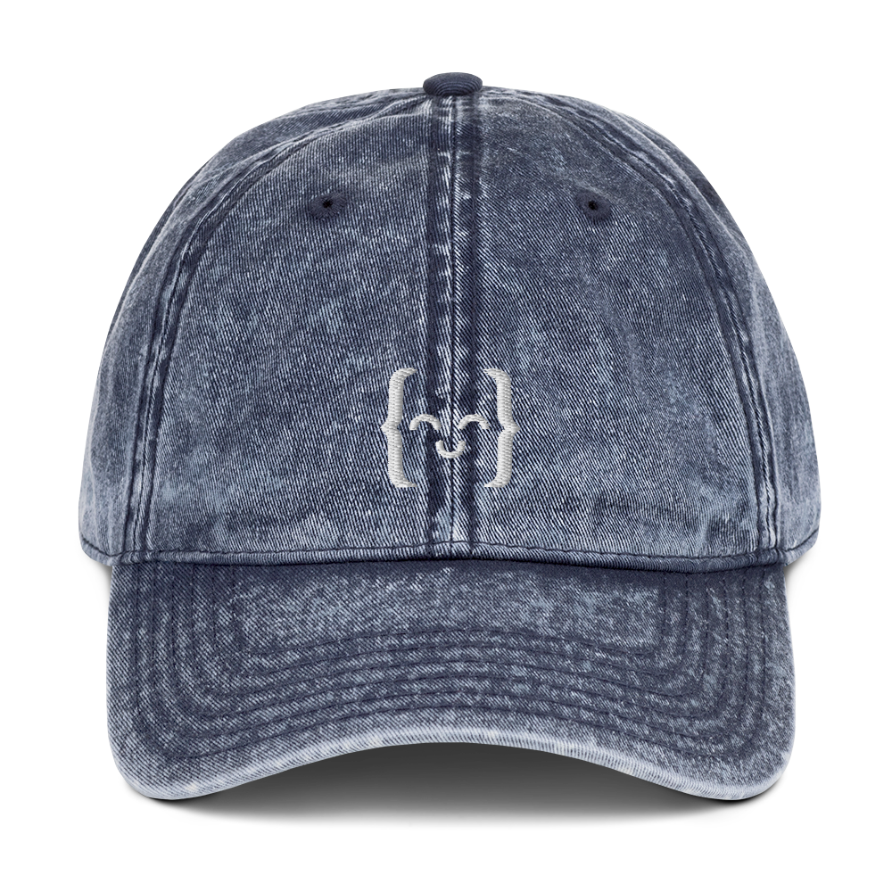 Vintage Cotton Twill Cap - Glyph [Dark Mode]